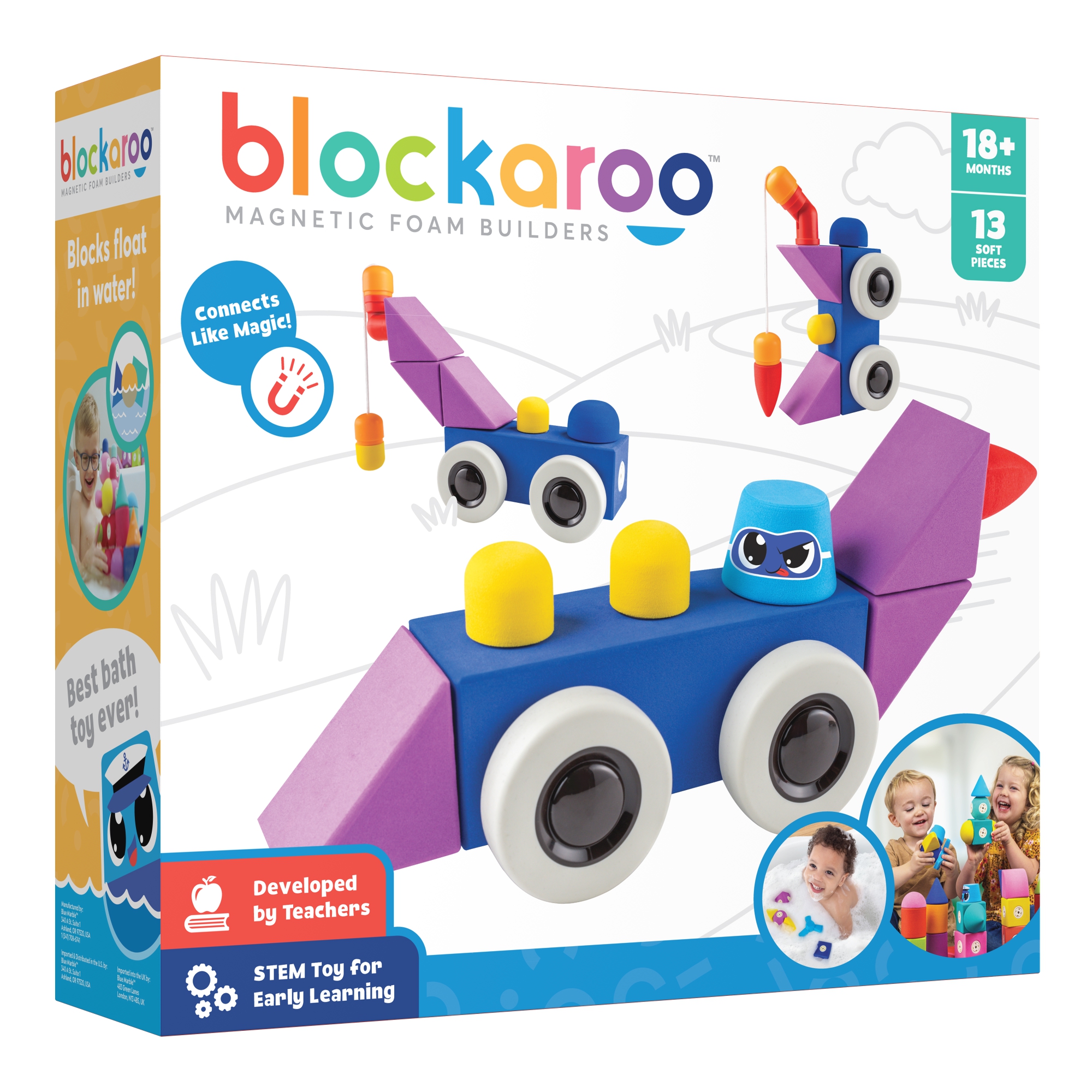 Blockaroo - Magnetic foam building blocks for toddlers